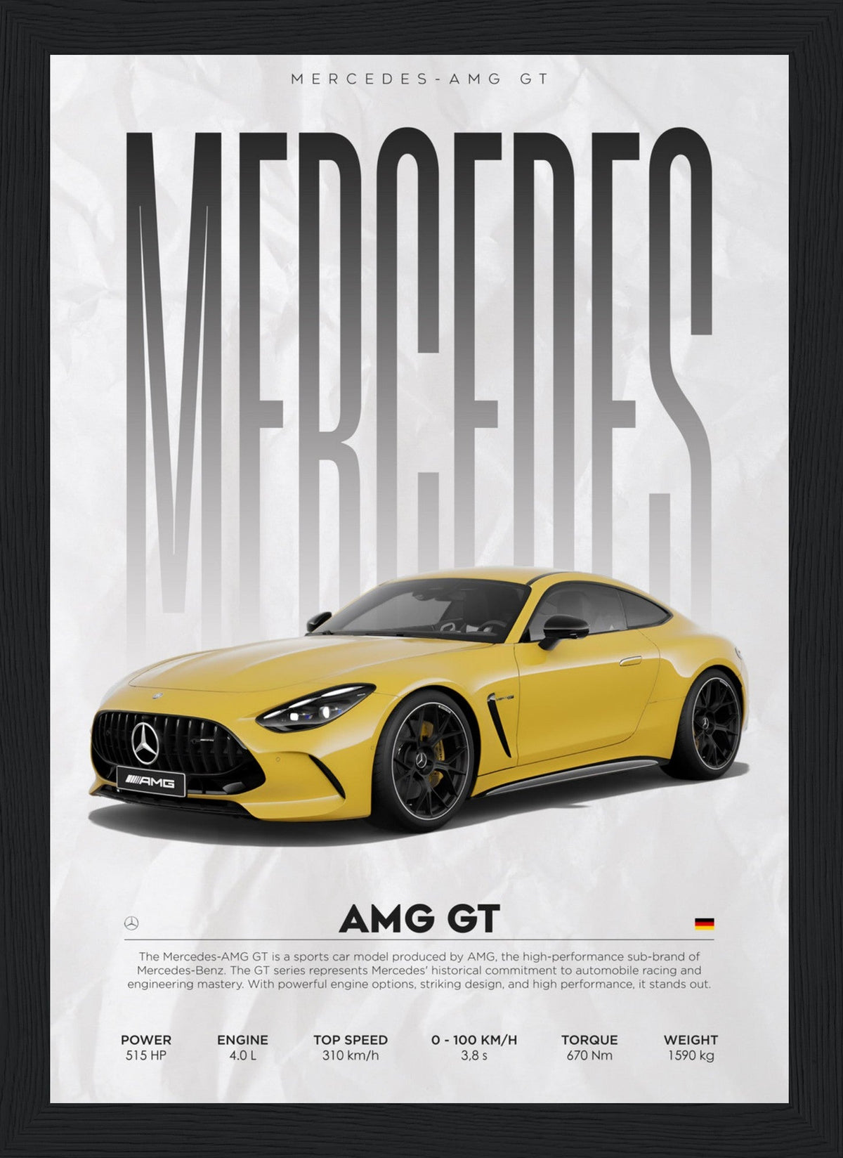Mercedes - AMG GT - Poster