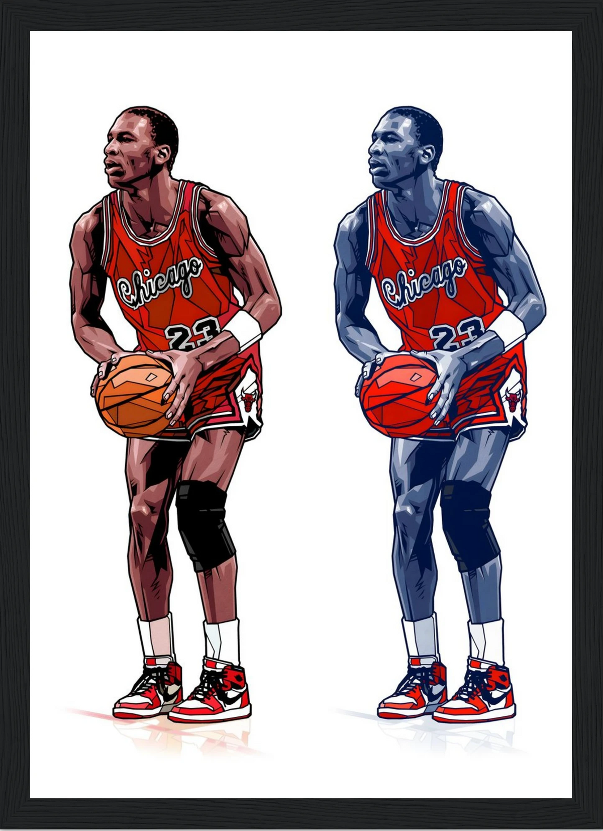 Michael Jordan Dual Shot Art – NBA – Poster