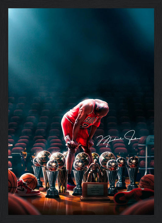 Michael Jordan Trophy Reflection – NBA – Poster