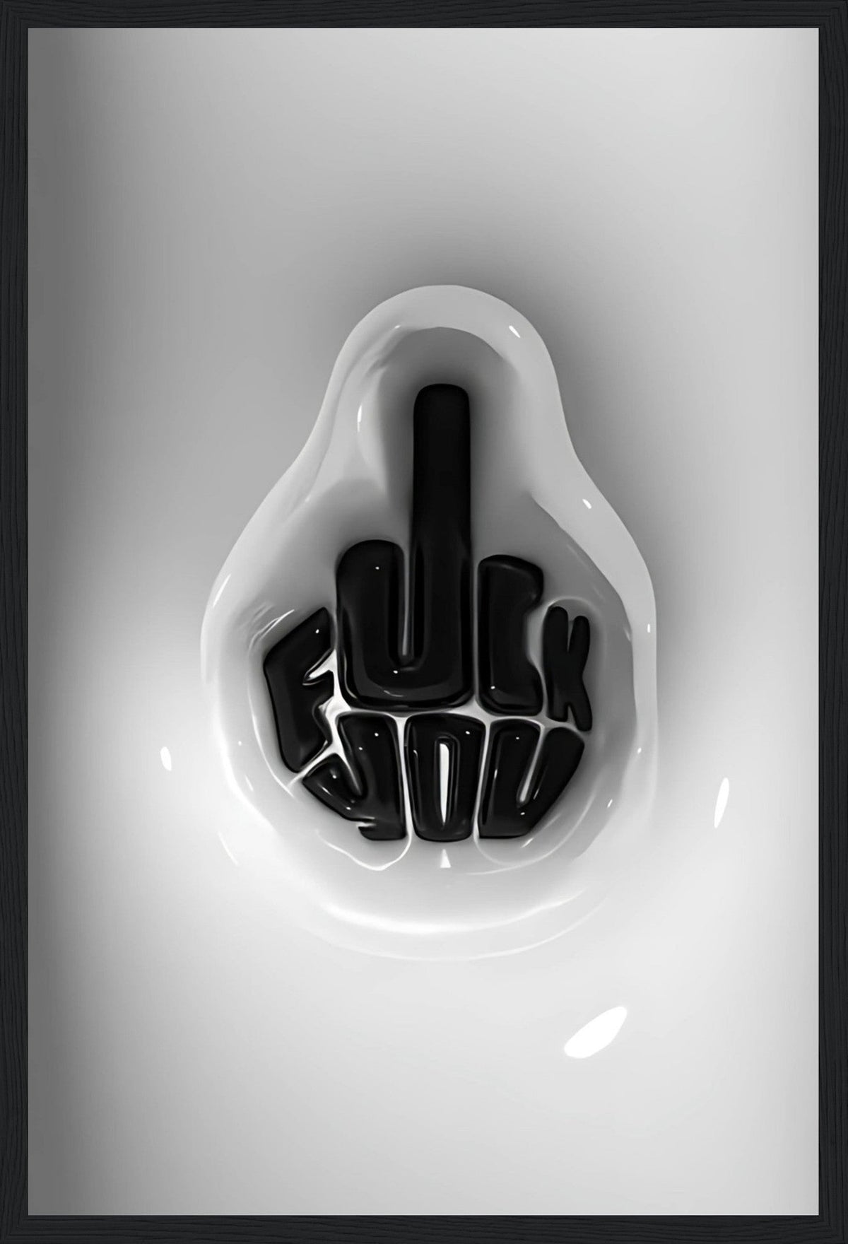 Middle Finger 3D Art – Bold "Fuck You" Statement