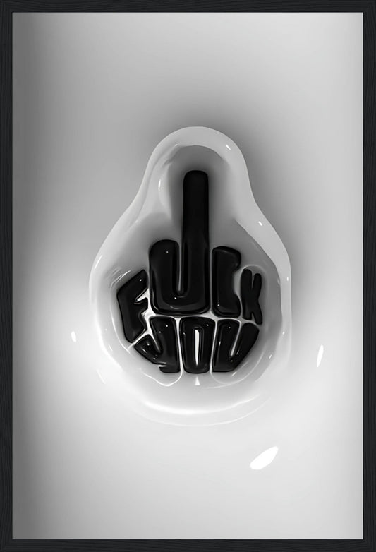 Middle Finger 3D Art – Bold "Fuck You" Statement