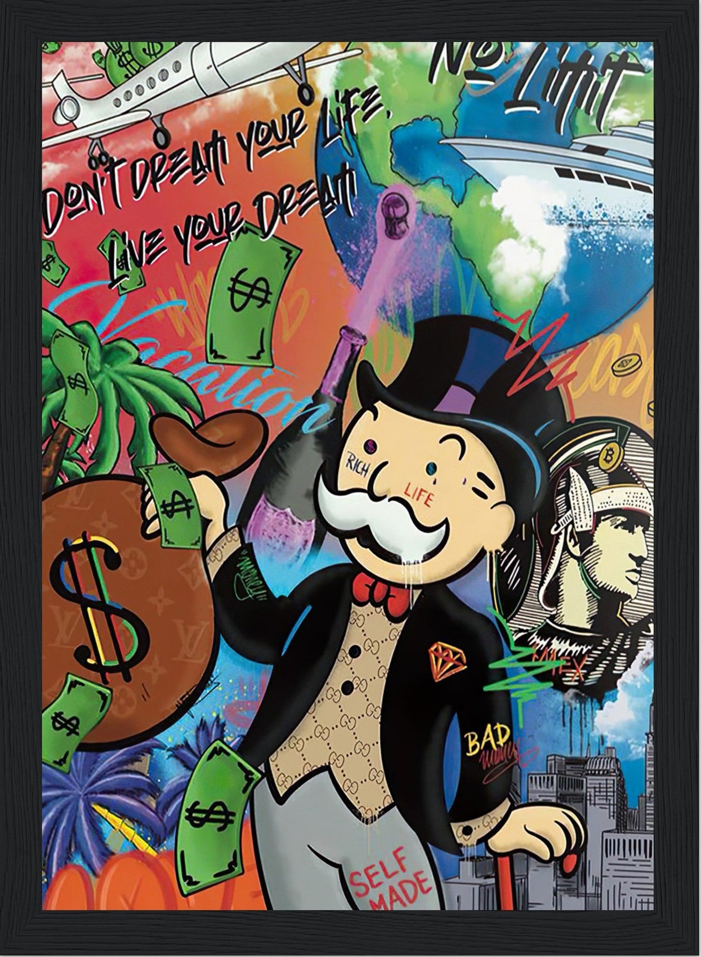 Mr. Monopoly - Graffiti Art - Poster