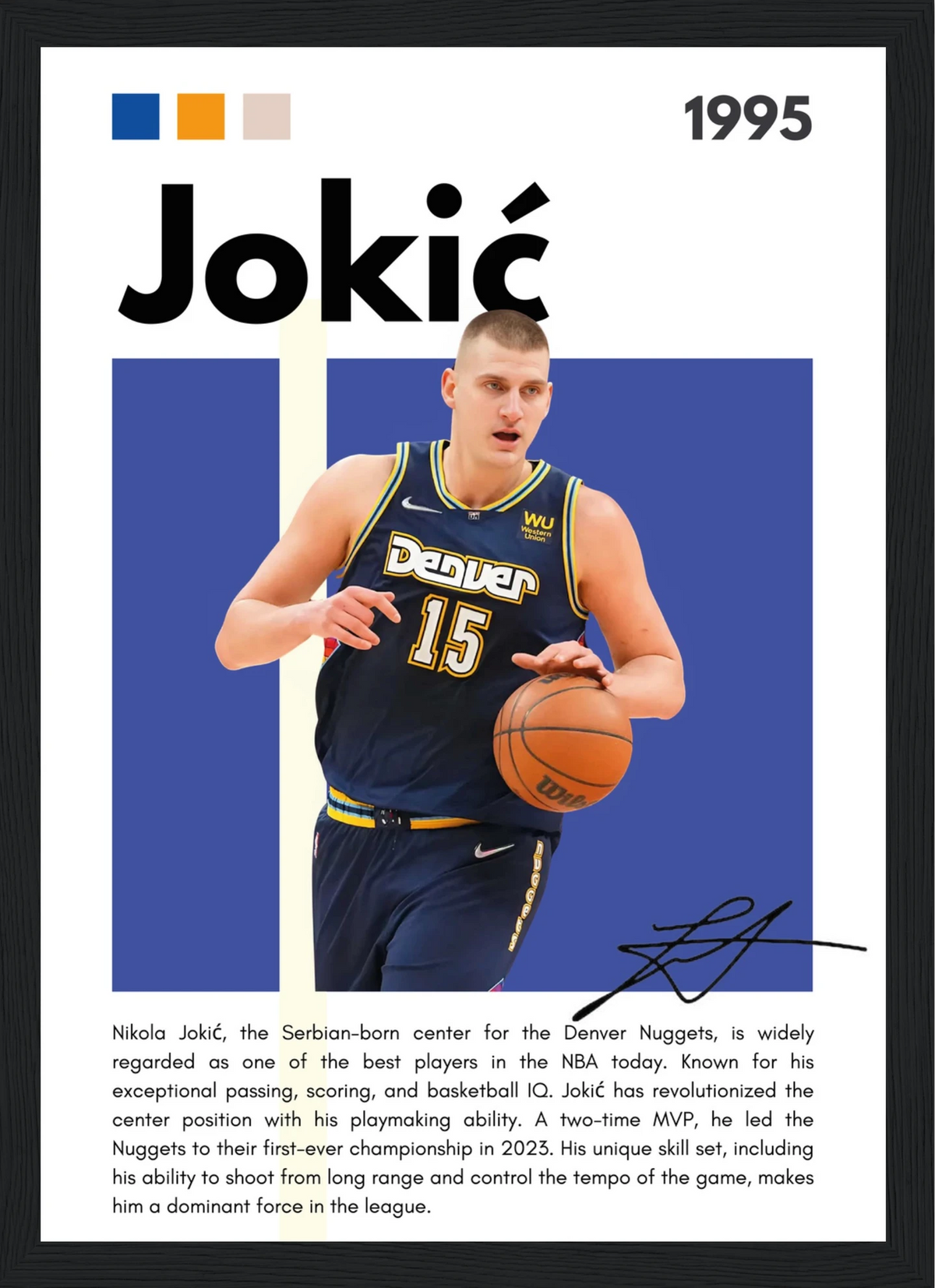 Nikola Jokic – NBA – Poster