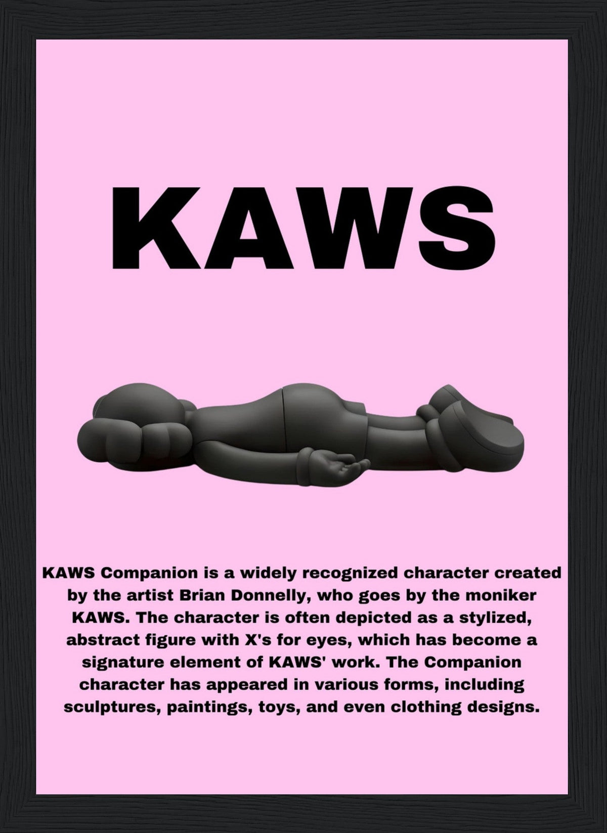 Pink Kaws - Death - Poster