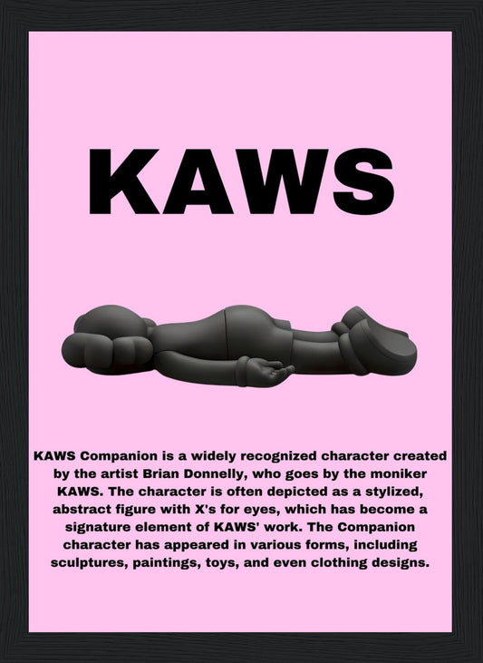 Pink Kaws - Death - Poster