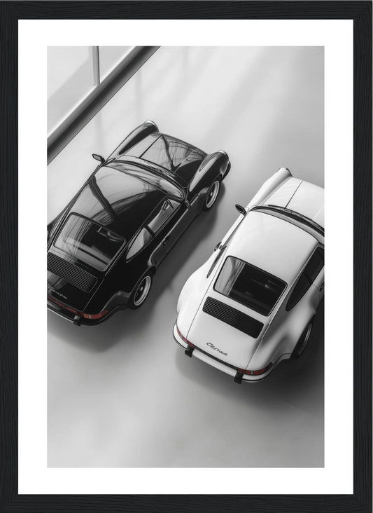 Porsche – 911 Carrera Duo (White Border) – Poster