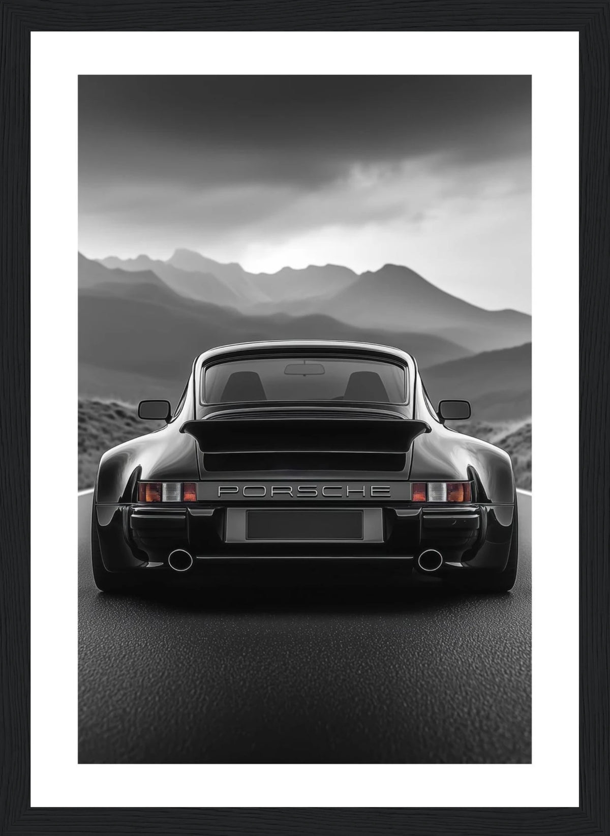 Porsche – 911 Classic Rear (White Frame) – Poster