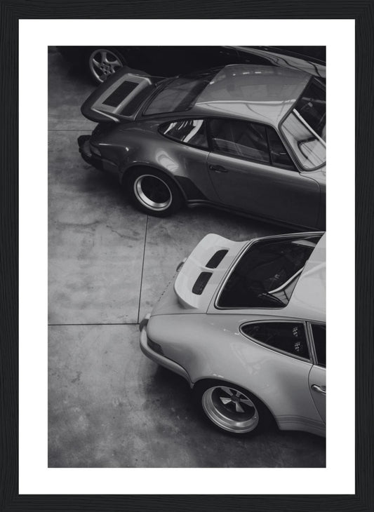 Porsche – 911 Heritage Duo (White Border) – Poster