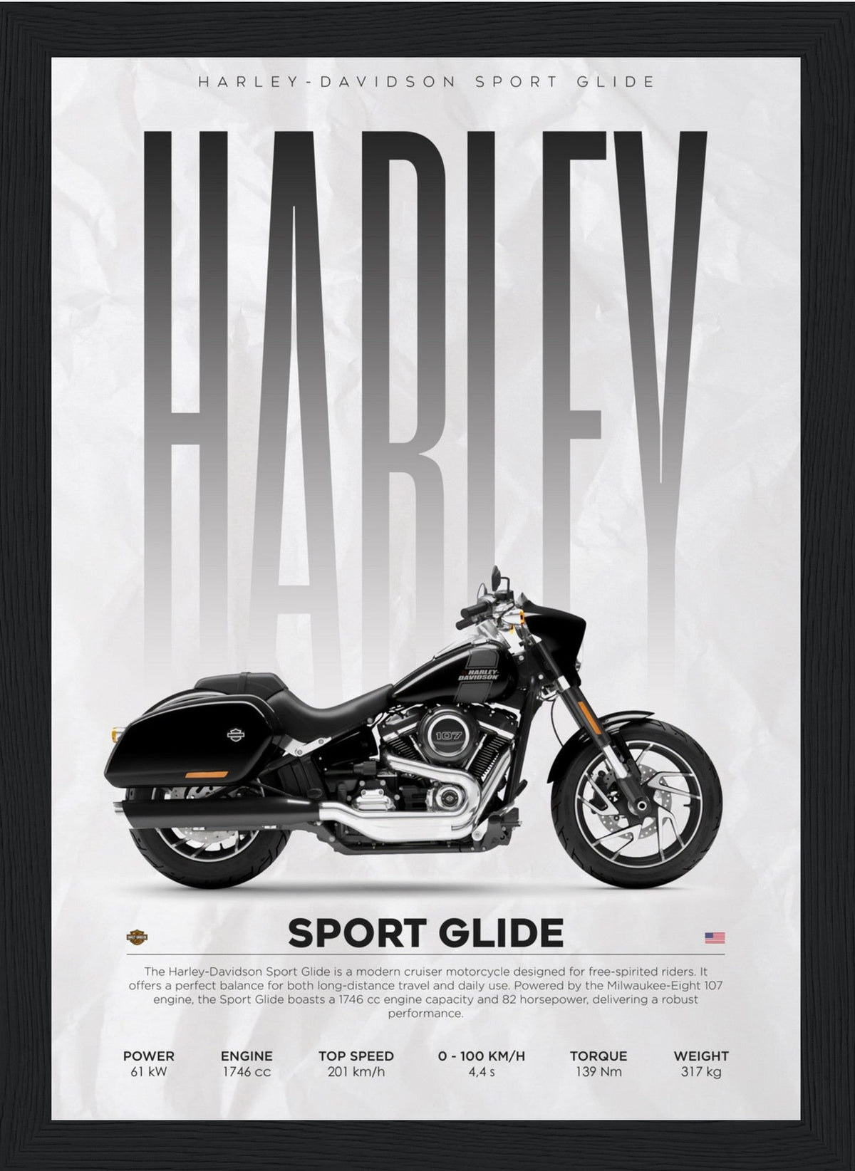 Sport Glide - Harley - Poster