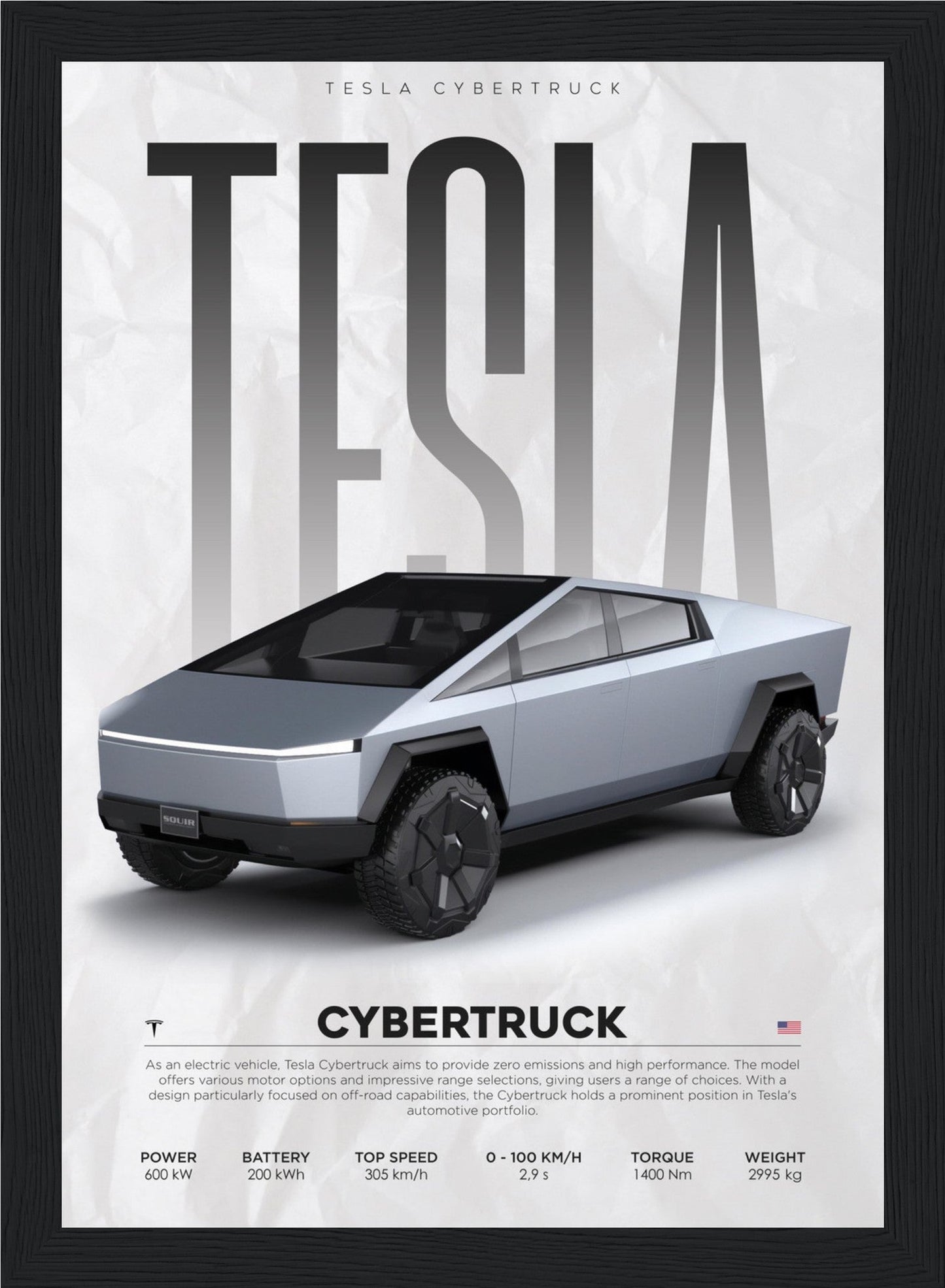 Tesla - Cybertruck - Poster
