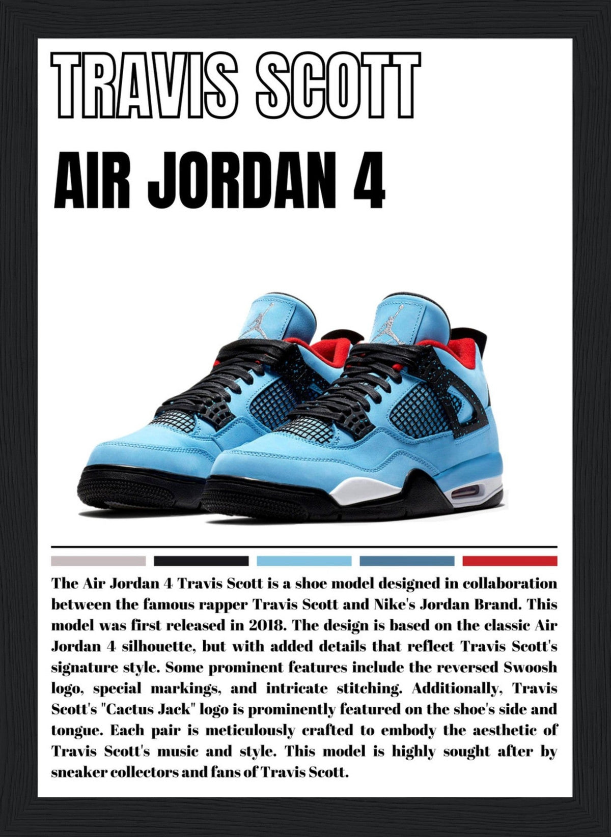 Travis Scott - Jordan 4 - Poster