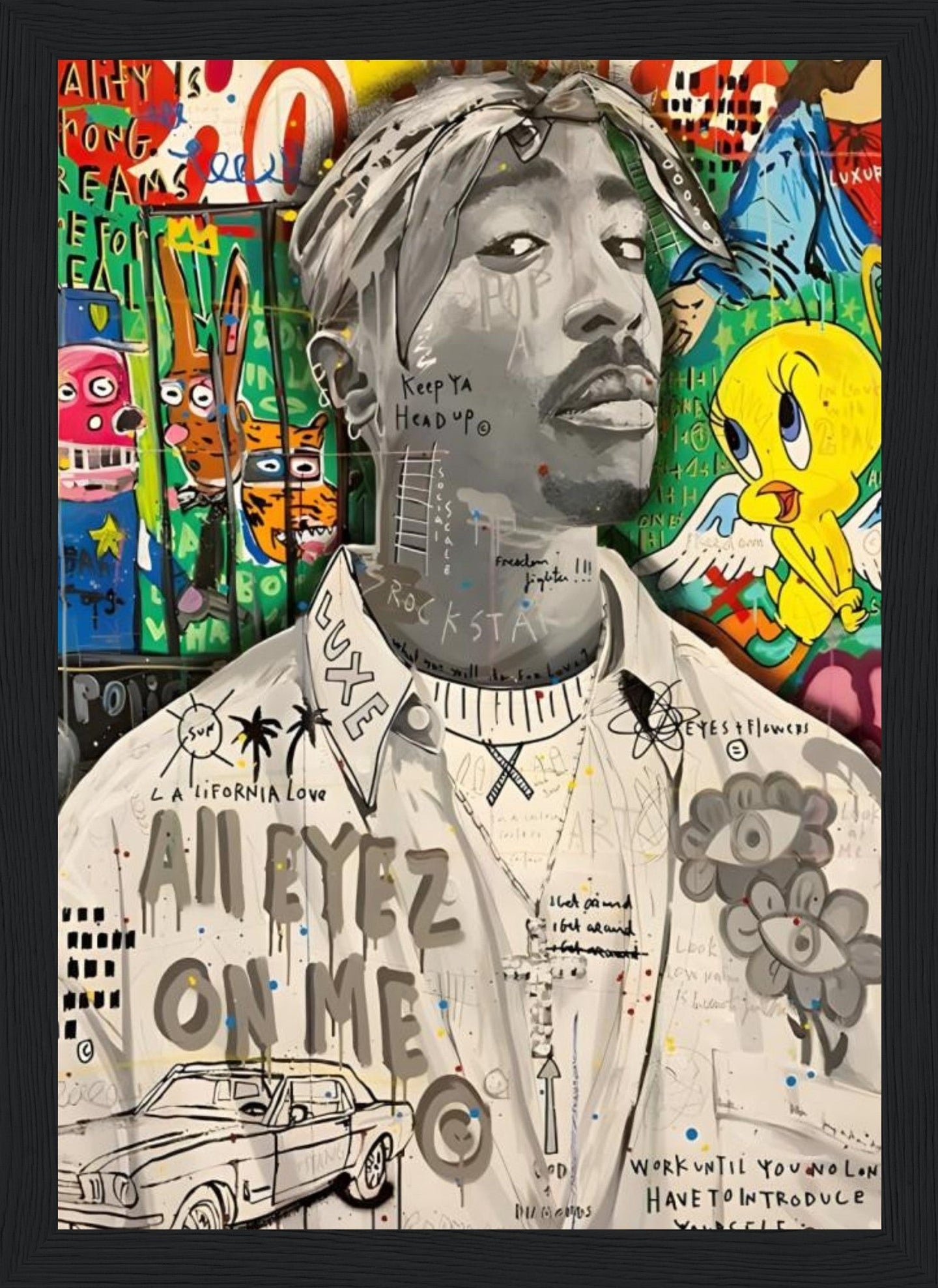 Tupac - All Eyes On Me - Graffiti Art - Poster