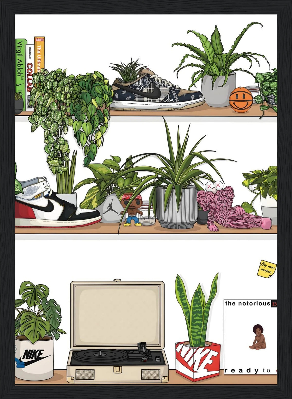 Vintage Sneaker Shelf – Sneaker – Poster