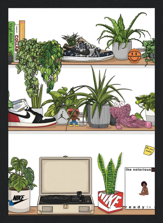 Vintage Sneaker Shelf – Sneaker – Poster