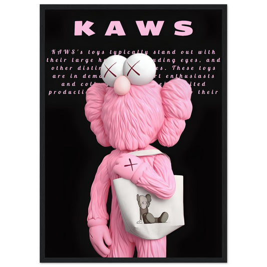 Pink Kaws - With Purse - Poster