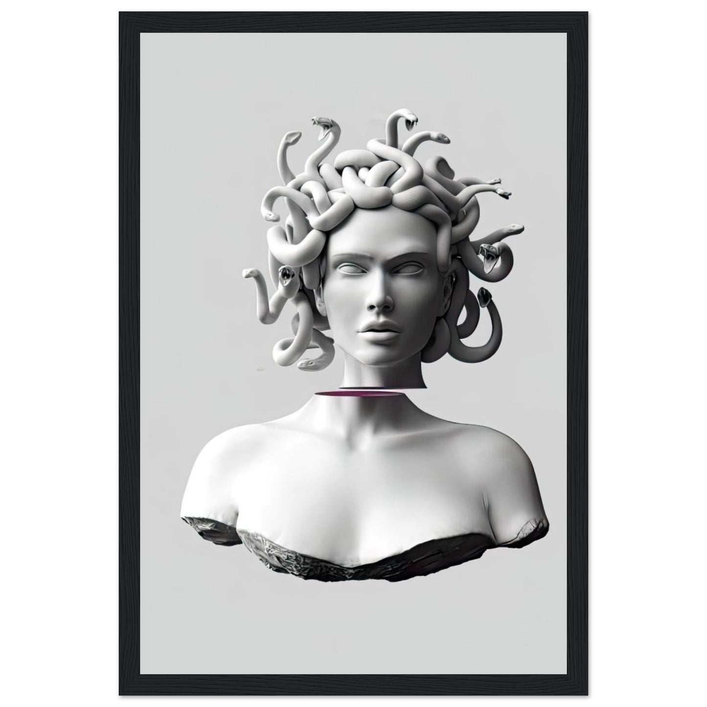 Medusa-Frau / Schwarz-Weiß