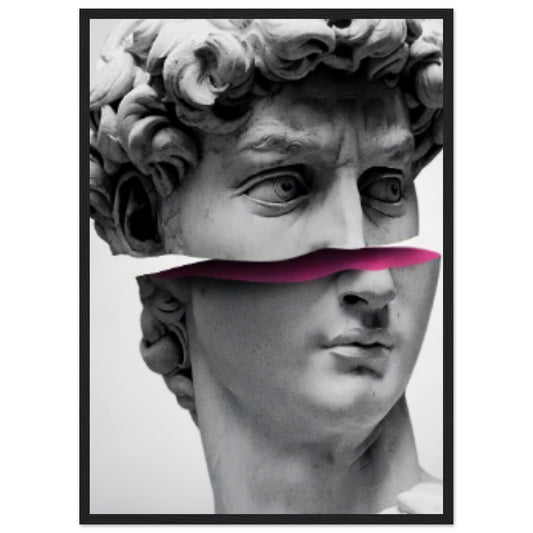 David from Michelangelo - Graffiti Art - Poster