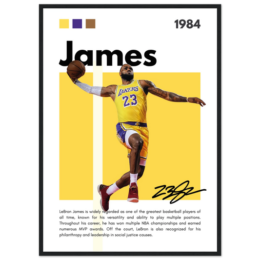 LeBron James – NBA – Poster (Yellow)