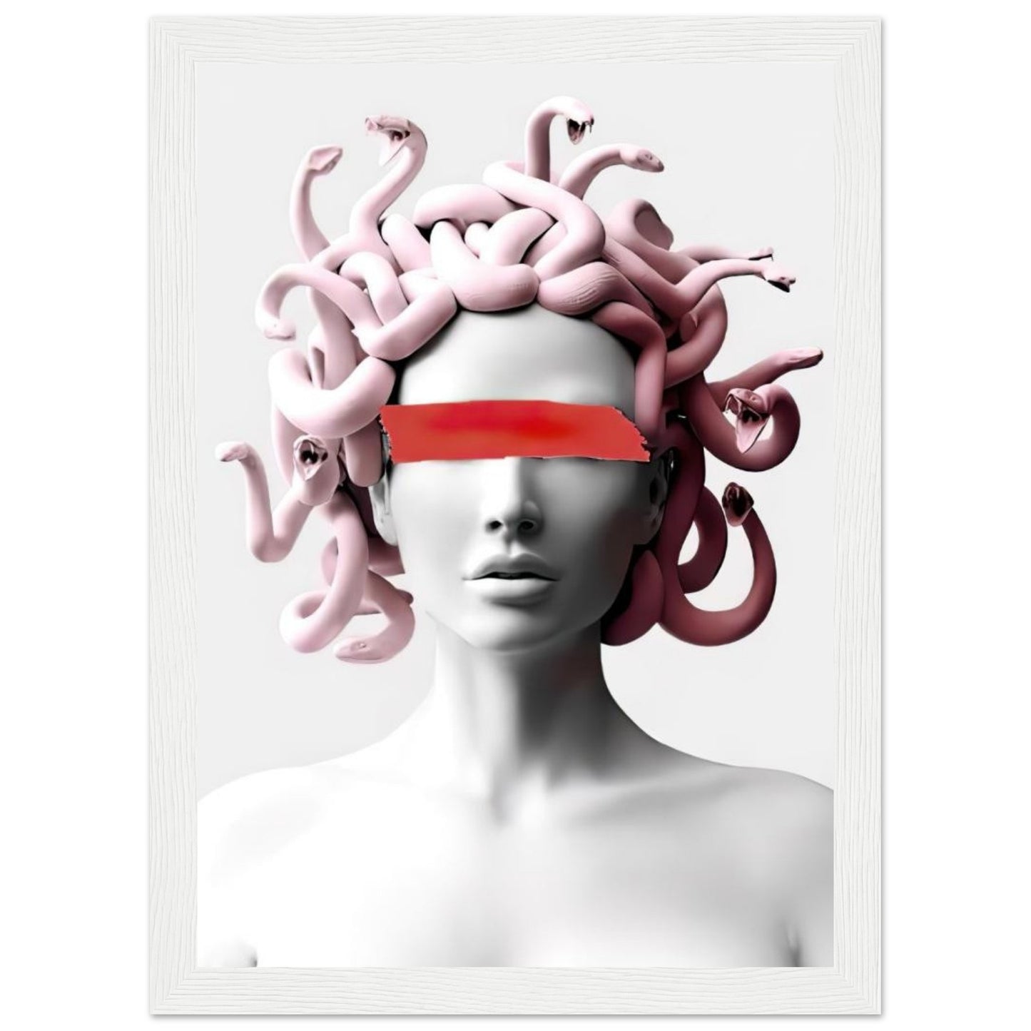 Medusa-Frau/ Mit rosa Haaren