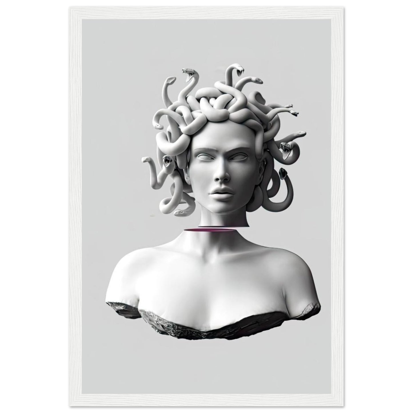 Medusa-Frau / Schwarz-Weiß