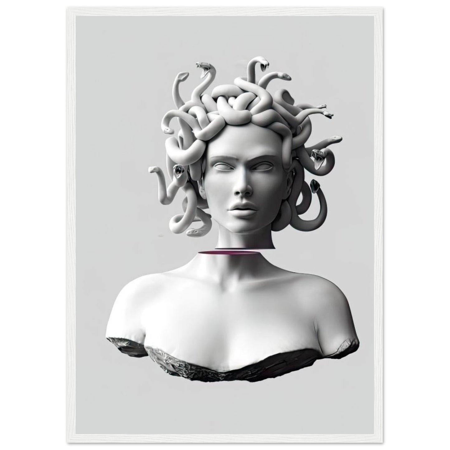 Medusa-Frau / Schwarz-Weiß