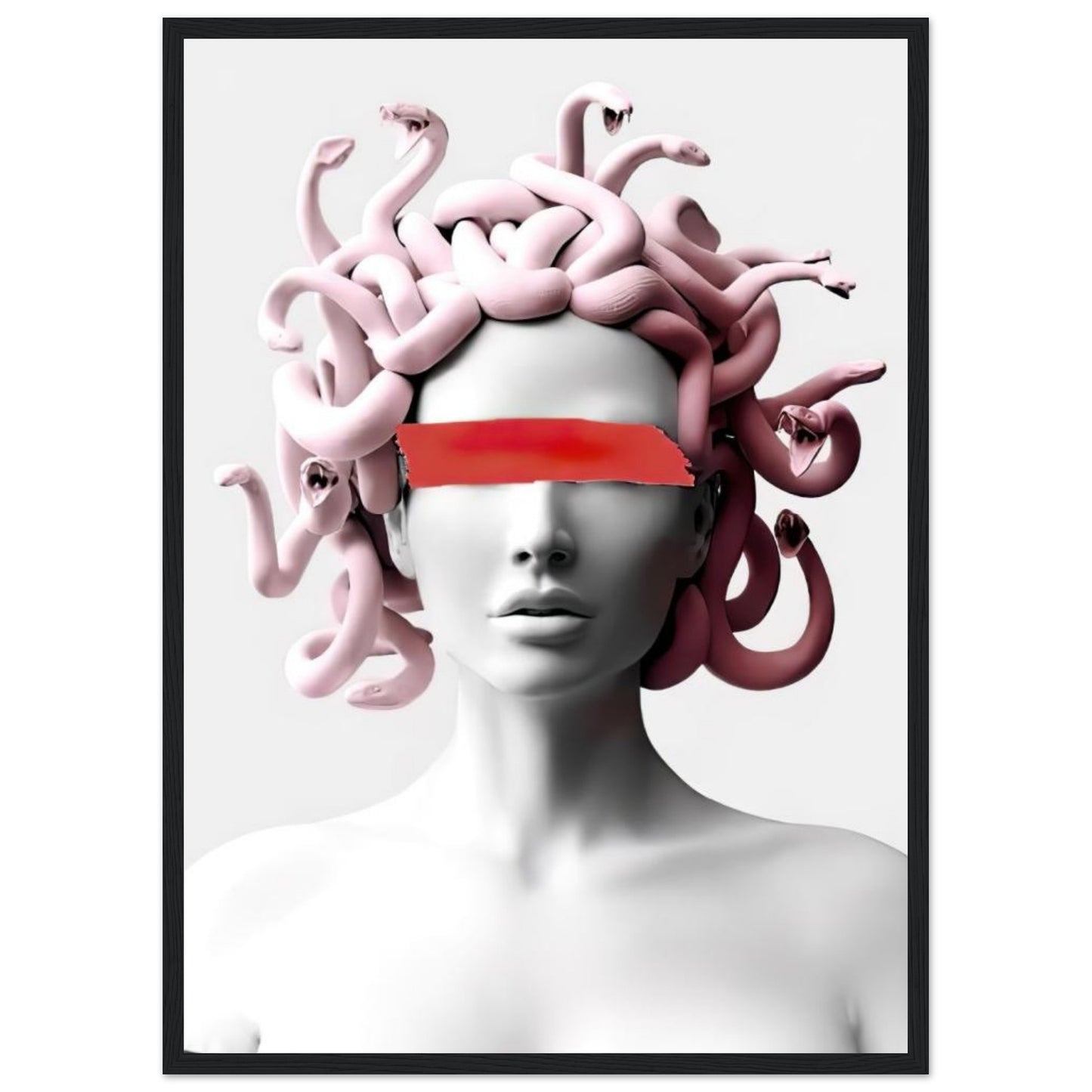 Medusa-Frau/ Mit rosa Haaren