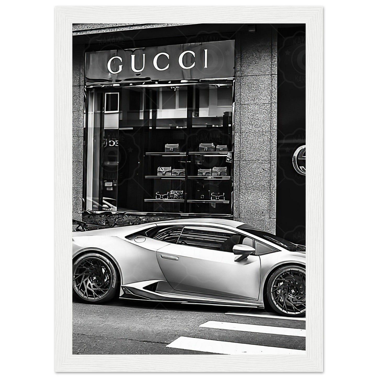Lambo im Gucci Store – Retro-Kunst – Poster