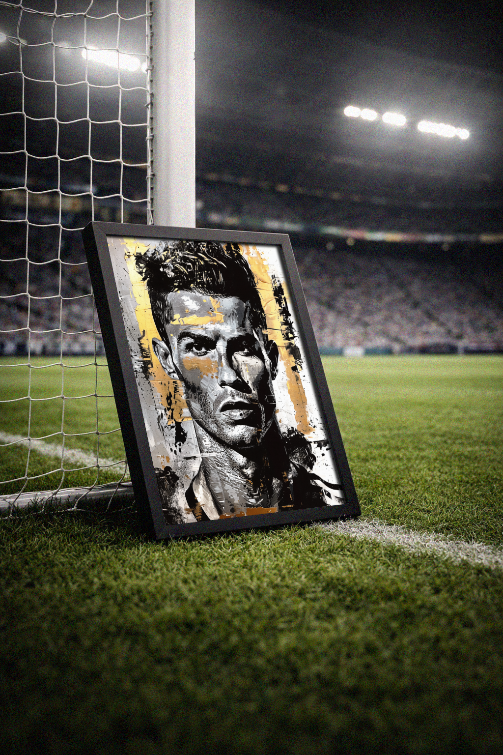 Cristiano Ronaldo Gold Portrait – Football – Poster