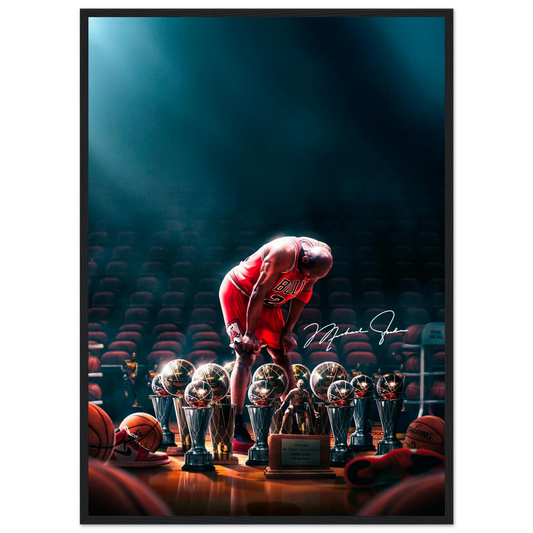 Michael Jordan Trophy Reflection – NBA – Poster