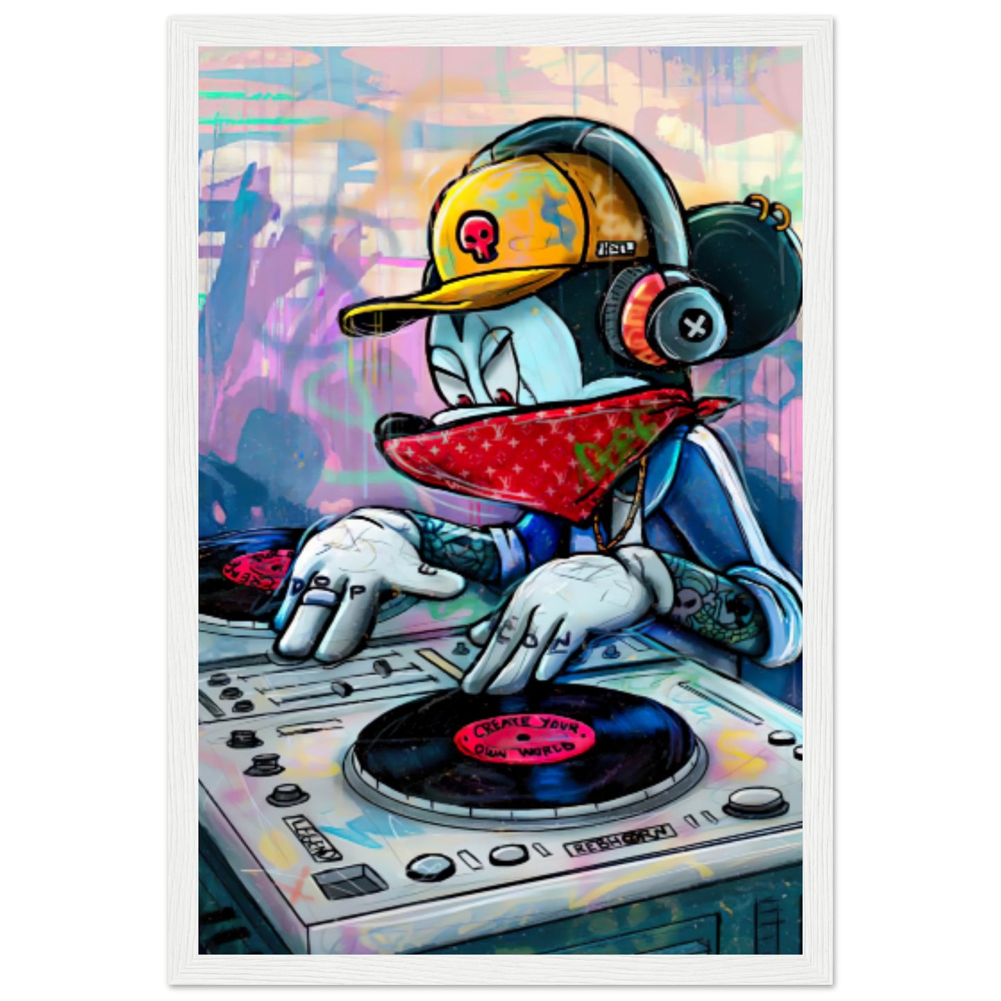 Minnie Mouse DJ - Graffiti Design