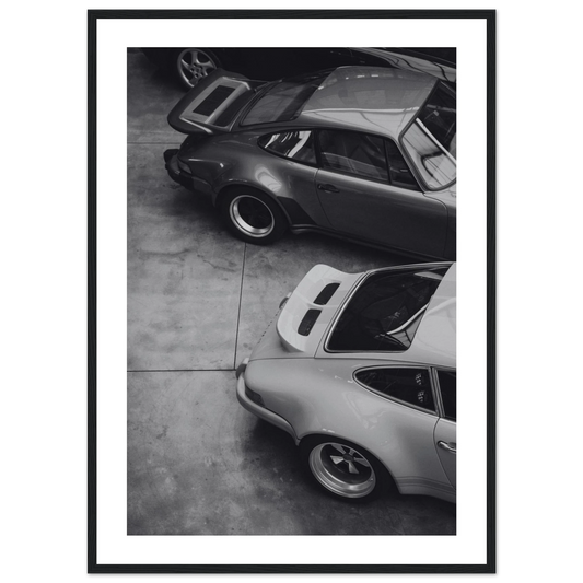 Porsche – 911 Heritage Duo (White Border) – Poster