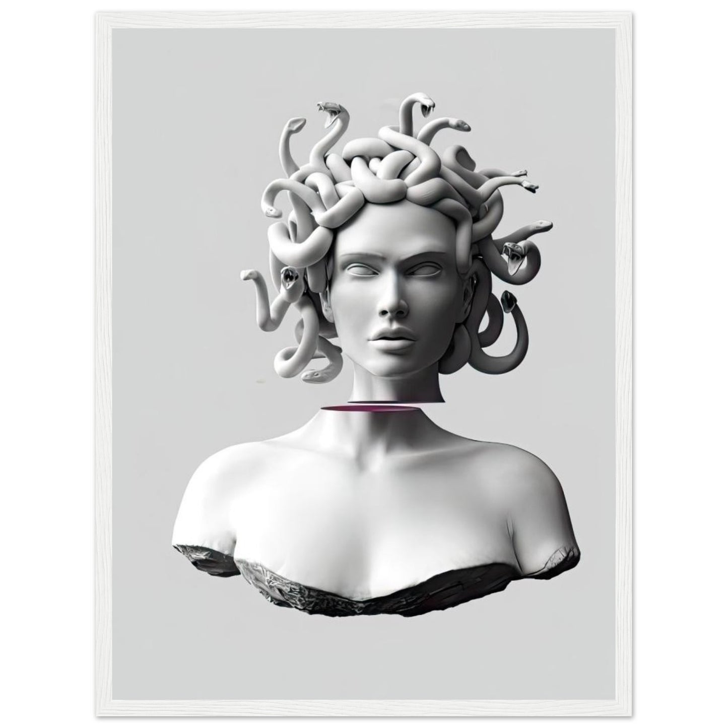 Medusa-Frau / Schwarz-Weiß