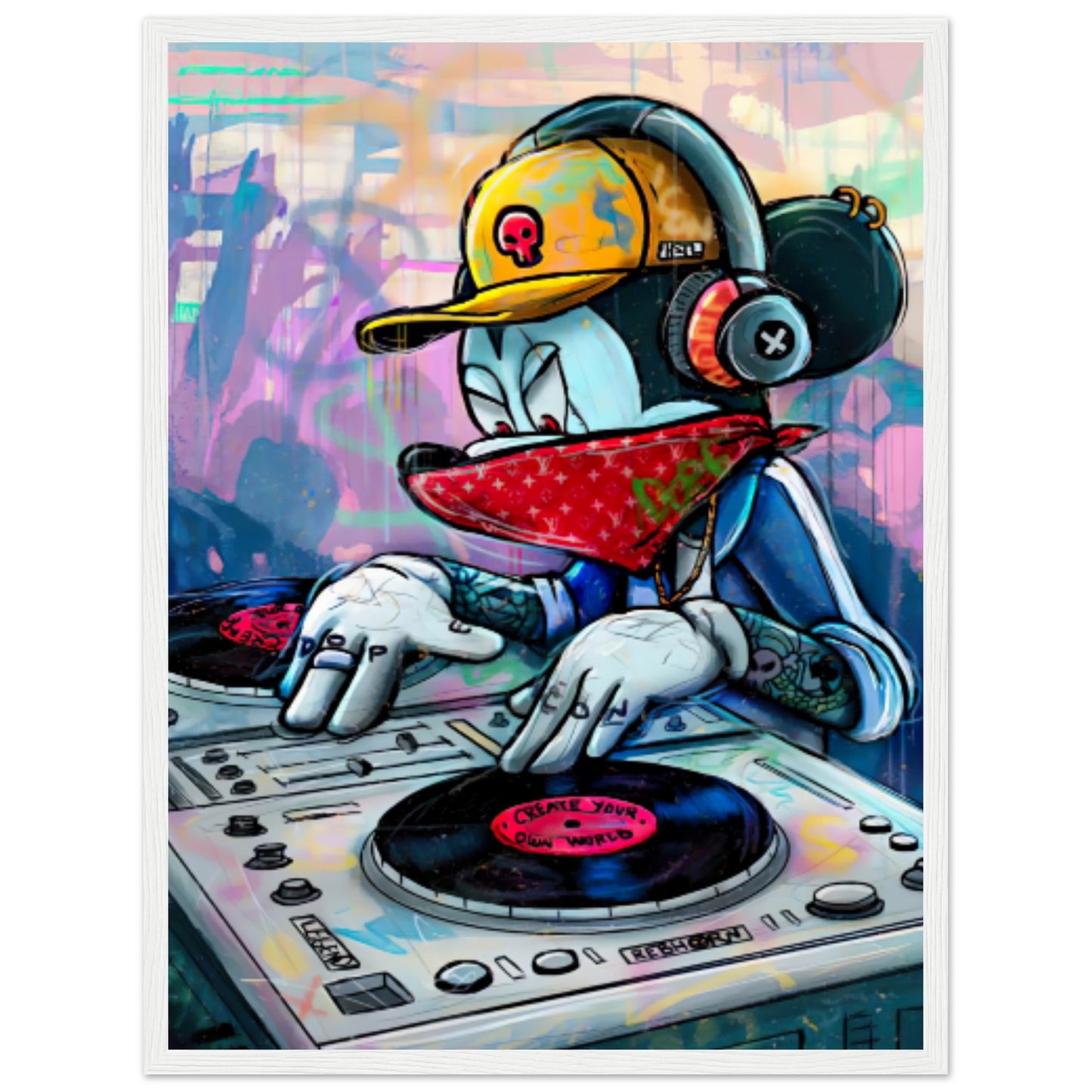 Minnie Mouse DJ - Graffiti Design