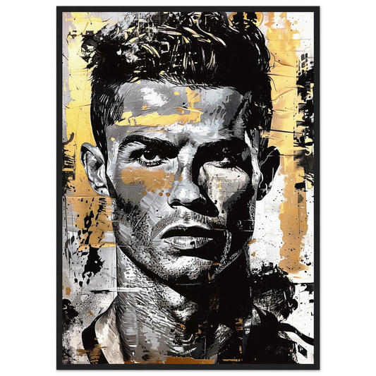 Cristiano Ronaldo Gold Portrait – Football – Poster