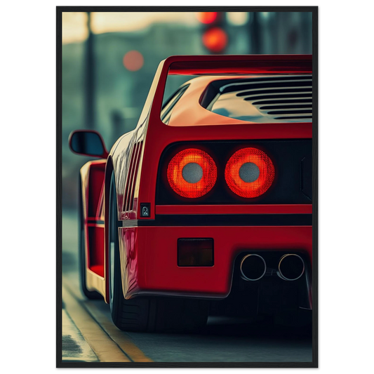 Ferrari F40 Rear View – Car – Poster