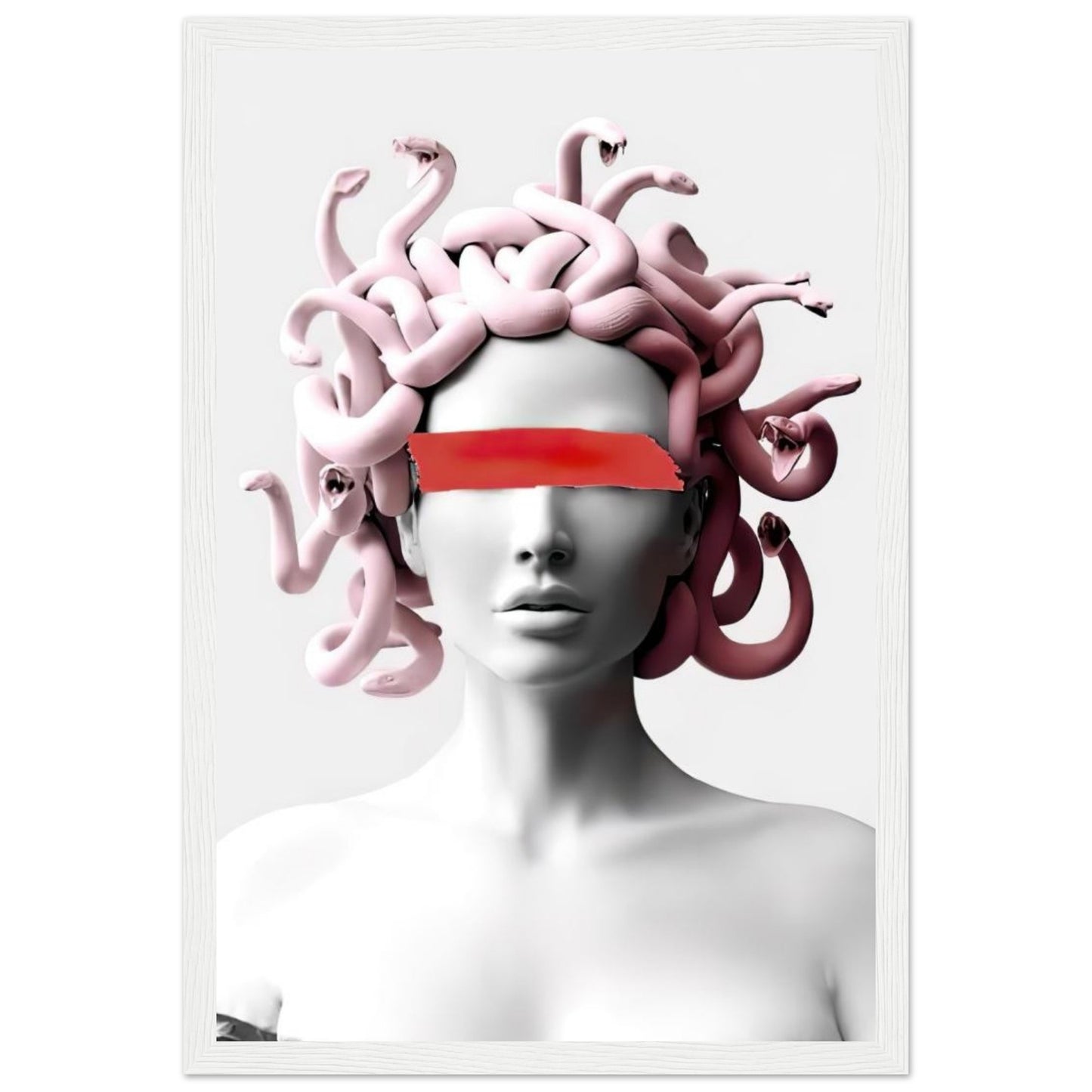 Medusa-Frau/ Mit rosa Haaren