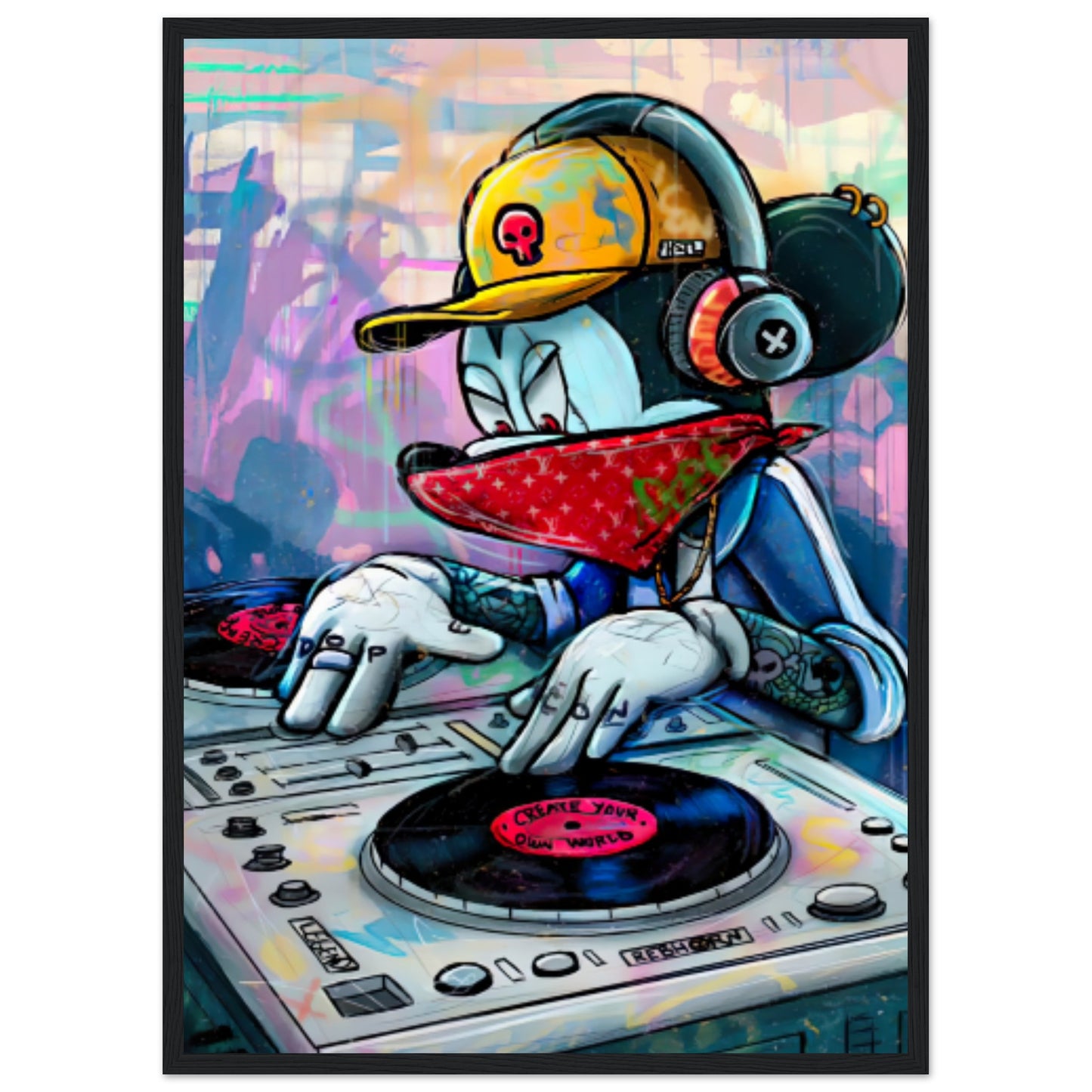 Minnie Mouse DJ - Graffiti Design
