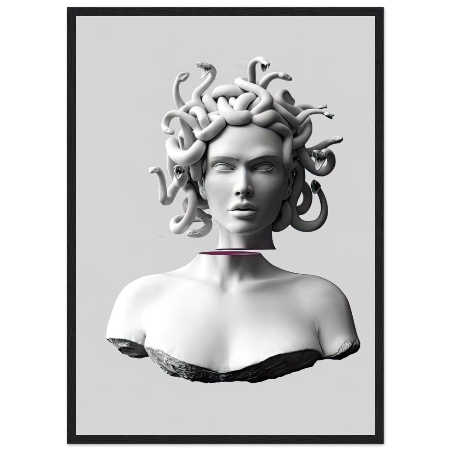 Medusa-Frau / Schwarz-Weiß