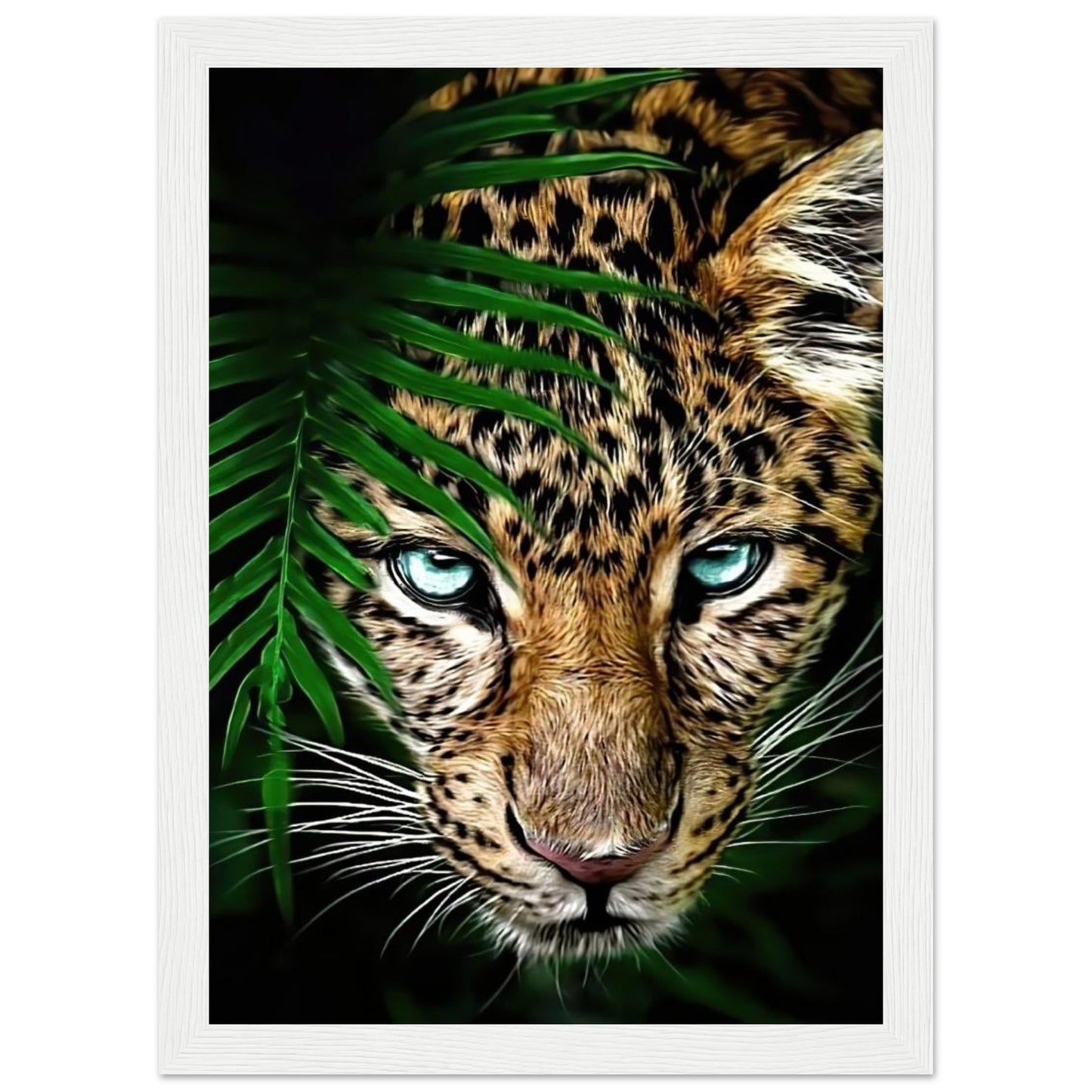 Leopard - Green Plant - Poster