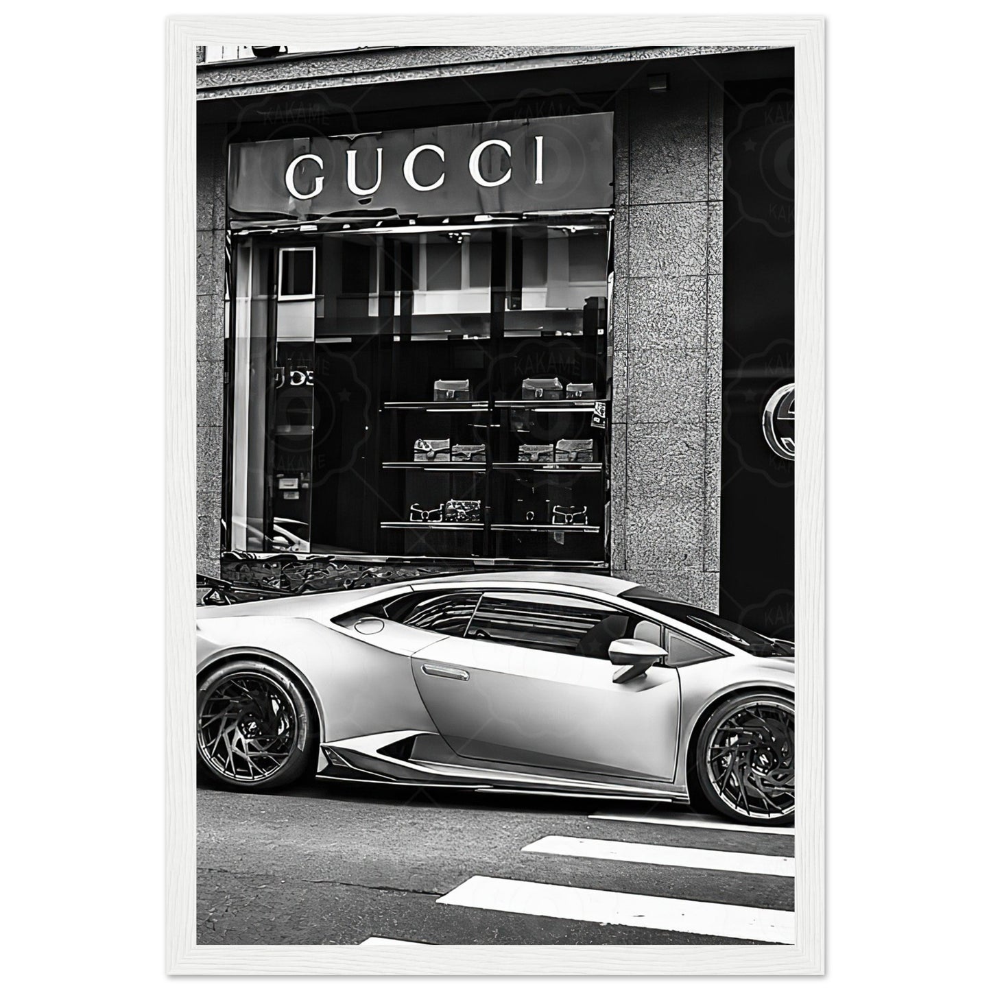 Lambo im Gucci Store – Retro-Kunst – Poster
