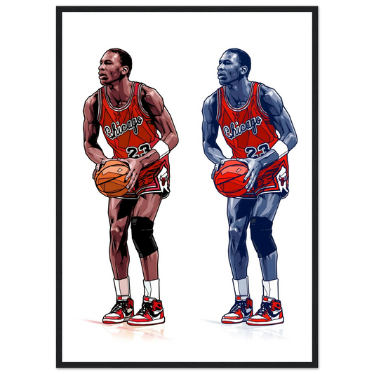 Michael Jordan Dual Shot Art – NBA – Poster