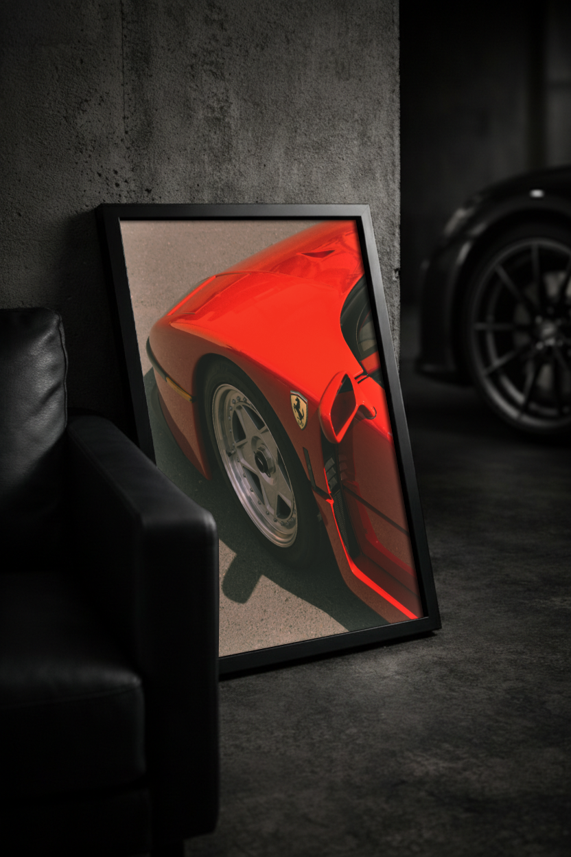 Ferrari F40 Side Detail – Car – Poster