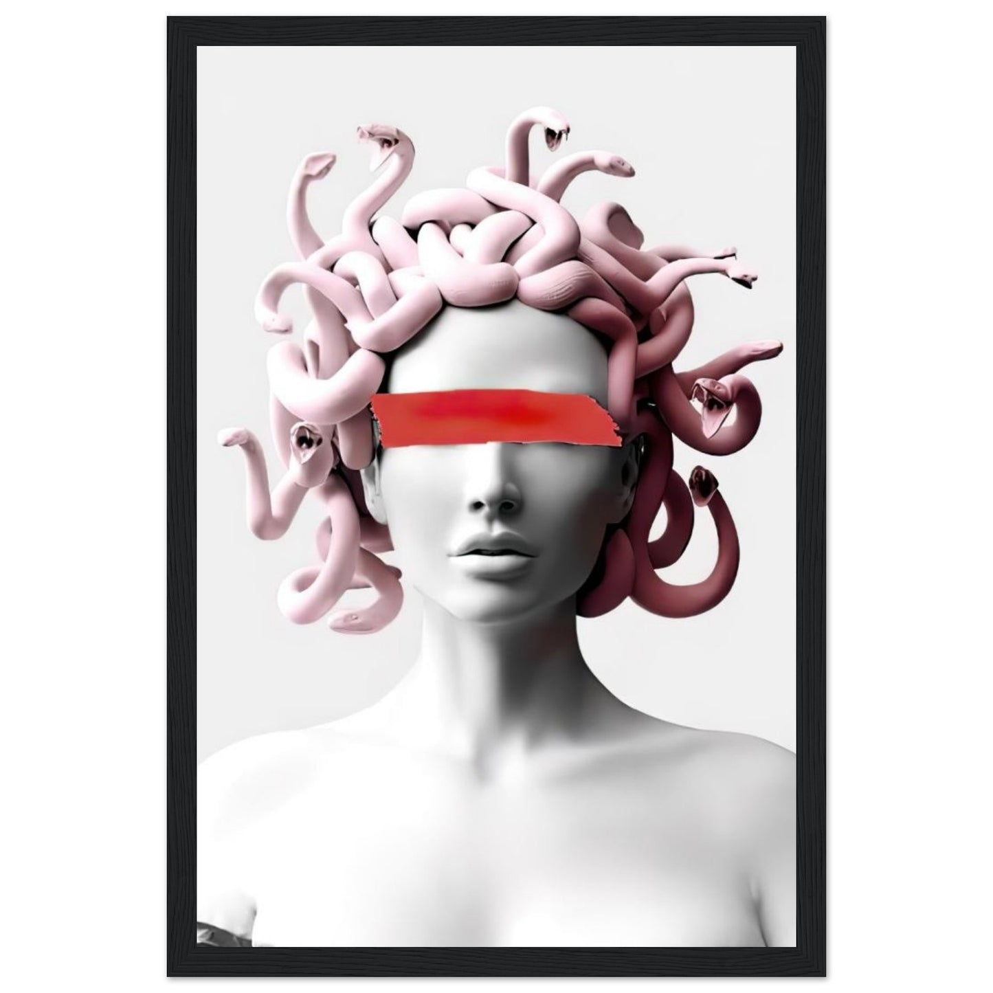 Medusa-Frau/ Mit rosa Haaren
