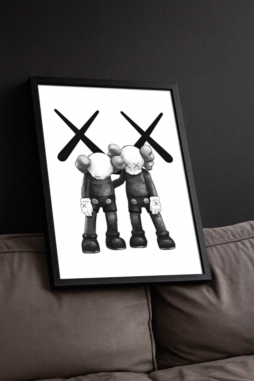 Schwarz&amp;Weiß - Kaws - Poster