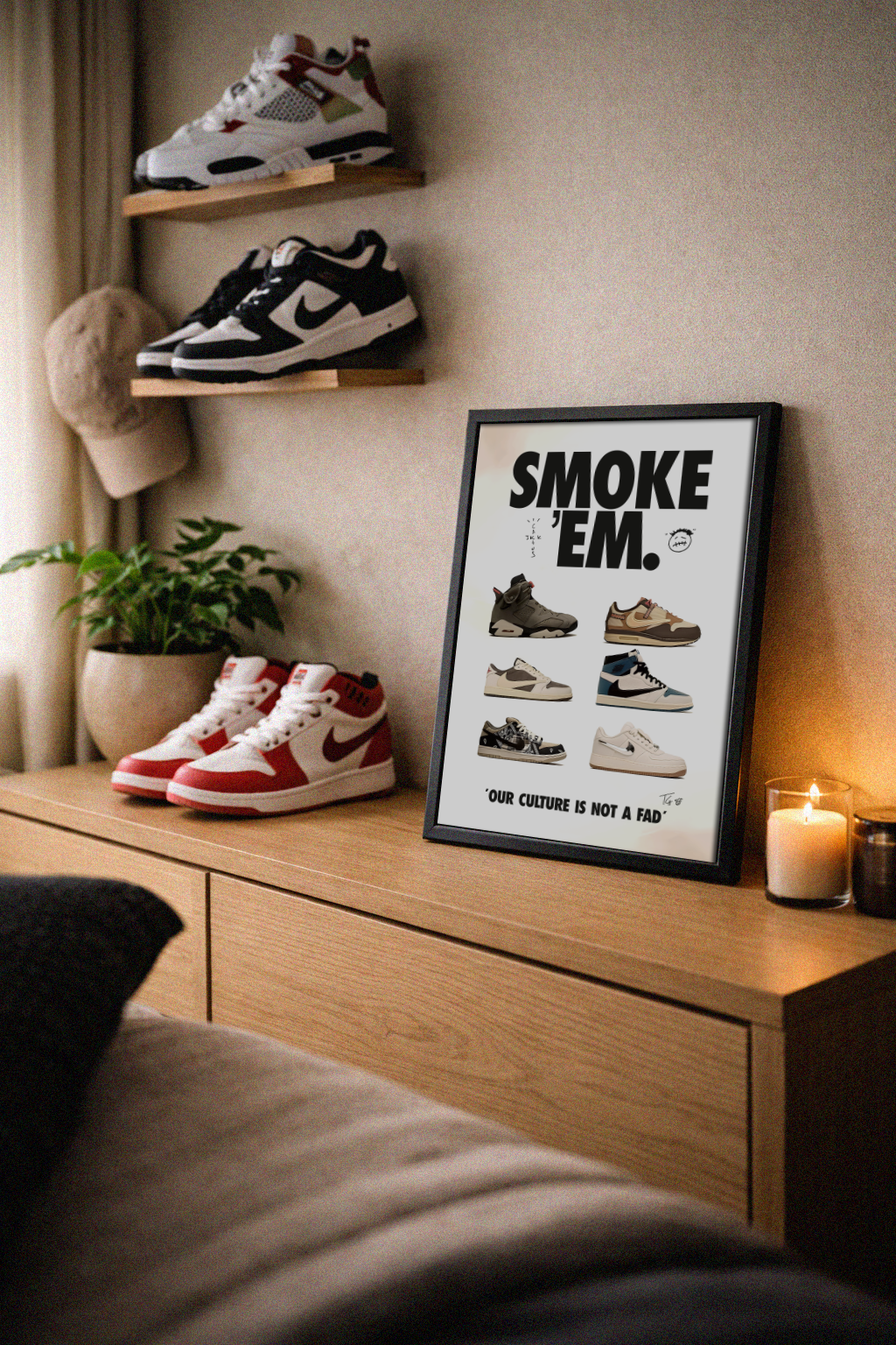 Travis Scott “Smoke ’Em” – Sneaker – Poster